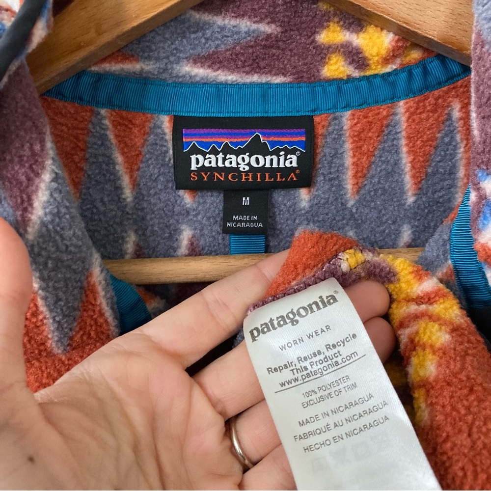 Patagonia Synchilla Snap-T Fleece Pullover Laughing Waters - Picture 8 of 10